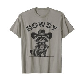 Cowboy Funny Raccoon Men Women Howdy Raccoon Howdy Animal T-Shirt