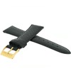 Tech Swiss 16mm Watch Band Genuine Leather Snake Grain Black