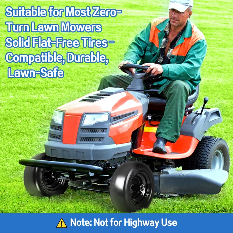 11x6.00-5 Lawn Mower Tires Flat Free,11x6.00-5" Flat Free Tires, with