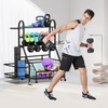 FULOOPHI Dumbbell Rack, 400LBS Weight Rack for Dumbbells Kettlebells, Adjustable
