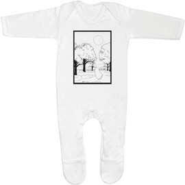 Azeeda 6-12 Monate 'Goldene Blätter' Baby Strampler/Schlafanzug (SS00101681)