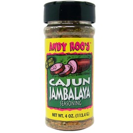 Andy Roo's Salt-Free Cajun Jambalaya Creole Seasoning, 4 Ounce Shaker