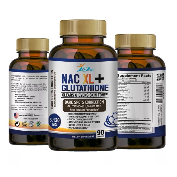 NAC XL AFAC Glutathione Whitening Pills - Dark Spots &