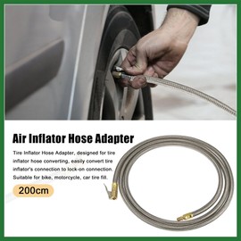 Motoforti 200cm 79" Car Tire Air Inflator Hose Adapter Extension Quick Connect Long-lasting