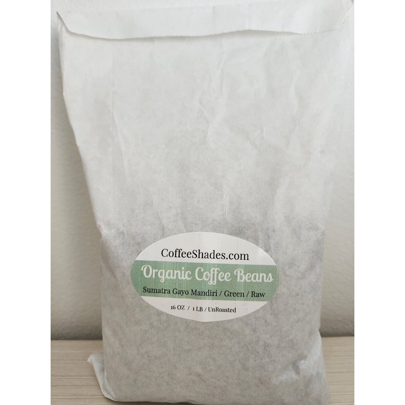 Sumatra Gayo Mandiri Coffee Beans - Organic Green/Raw, 1 lb