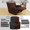 ZNSAYOTX Stretch Velvet Recliner Cover 4-Pieces, Thick Soft Recliner Chair
