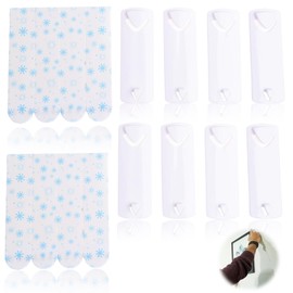 8 Pieces Picture Hangers No Damage Wall Hangers and 8 Pieces Picture Hanging Strips,Picture Hangers for Saw Tooth and Wire Frame,Damage Free Picture Hanging Hooks Heavy Duty,No Nails Picture Hooks