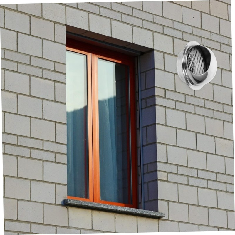 LALAFINA Round Stainless Steel Exhaust Grille External Extractor Vent Cover