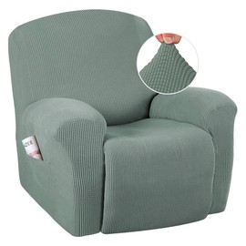 H.VERSAILTEX Super Stretch Recliner Cover Recliner Couch Covers Recliner Chair Cover Form Fitted Non Slip Reclining Slipcovers for Standard Large Recliner, Soft Thick (1 Pack, Sage)