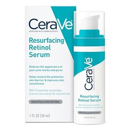 CeraVe Suero de Retinol Renovador para Marcas Post-Acné, Formulado con Extracto de Raíz de Regaliz y Niacinamida, Suero Iluminador y Minimizador de Po