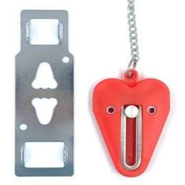 Door Safety Latch and Lock for Entryway Installation Portable Lock - Red 2ea