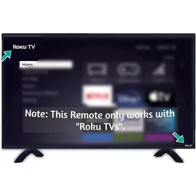ONN QTY 2 Original Onn Roku TV Remote Control Compatible