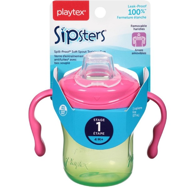 Playtex Training Time Spill Proof Soft Spout Training Cup 6 oz, Assorted Colors 1 ea
