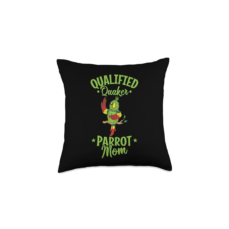 Qualified Quaker Parrot Mom Animal Bird Throw Pillow