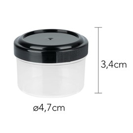 Ideen mit Herz Storage Jars with Screw Lids, Diameter 4.7 cm, Height 3.4 cm, Pack of 8
