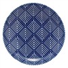 Kowa Pottery Hasamiyaki Japanese Komon Plate, Matsuba, Blue