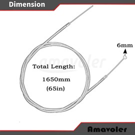 amavoler 65 Inches 165cm Brake Cable Fit for Most Go Kart Yerf Dog Manco Bandit Critter 415 104B 4316 1492 Kartco Rotary 486 Azusa 2251-B Predator 212cc 196cc Dune Buggies Mini Bike ATV (Yellow)