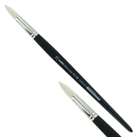 KUM 5124411 - Acrylic and Oil Brush Black Line, Round, Size 16, for Artists, Artist Brushes, Art Supplies