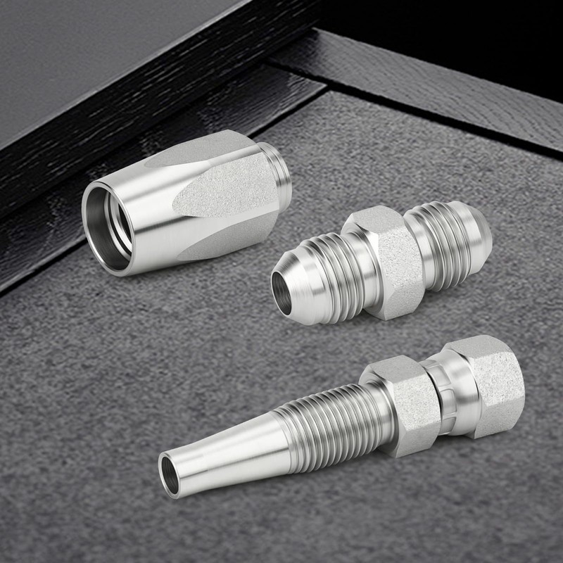 TAISHER 2PCS Hydraulic Hose Repair Kit 3/8" Reusable Fittings, 2-Wire