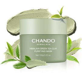 CHANDO HIMALAYA Purifying Green Tea Mask(2Pack), Natural Facial Clay Mask Deep Pore Cleansing with Green Tea Extract and Portulaca Extract, for Clogged Pores, Detoxifies & Balance Oil, 7 fl.oz