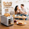 2 Slice Touch Screen Toaster with Wide Slots Stainless Steel