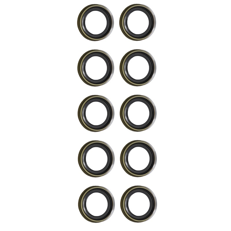 10PCS Double Lip Grease Seals High Hardness Trailer Axle Hub