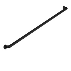 Meranti Aluminum Handrail for Stairs - ADA Compliant Wall Returns - Handrails for Indoor Stairs - Metal Handrail, Powder Coated for Outdoor Environment, DIY Handrail Kit (WHR, Black Textured, 3' L)