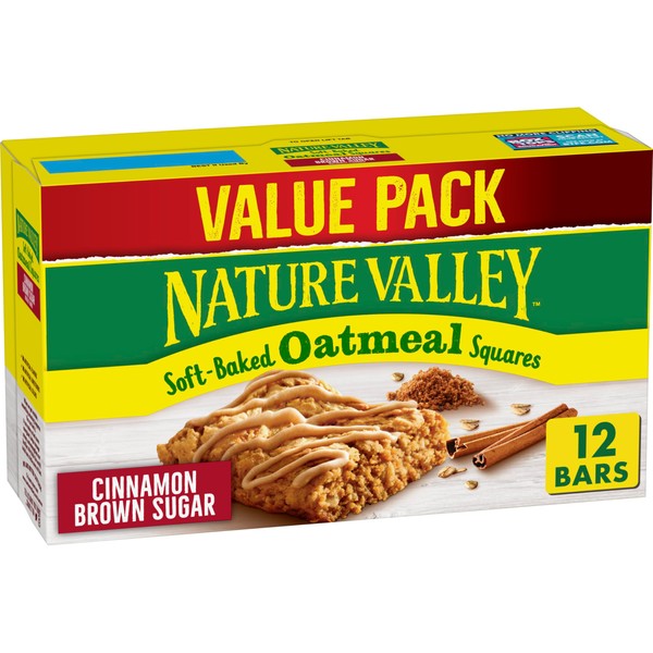 Nature Valley Oatmeal Squares Cinnamon Brown Sugar 12 Bars