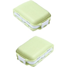 1Pc Green Travel Pill Case Pill Container, Three-Layer 8 Compartments Pill Case Holder, Portable Pill Box Small Pill Organizer for Family Office, Personal Pill Dispensers, Medication Aids