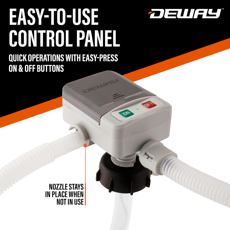 DeWay Fuel Transfer Pump for Gas Can with Basic Clip-On