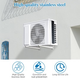 Danoib Heavy Duty Mini Split Wall Mounting Bracket | 2mm Thick Steel for Outdoor AC Fits 9000-24000 BTU Units, 330 lbs Load Capacity, Rust-Resistant Support for Condenser