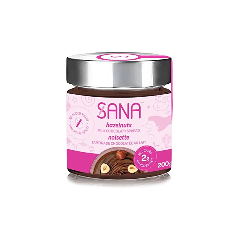 SANA Milk Chocolaty Spread Hazelnuts, Keto Friendly, Low Carb, No