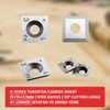Findbuytool Carbide Inserts Cutters (15x15x2.5mm-30°-R150-4R0.5) Insert for Woodworking Helical Cutter