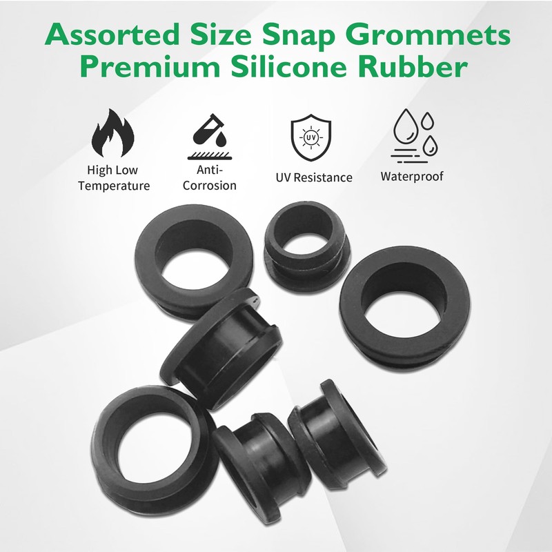 1/2 Inch Drill Hole, 3/8 Inch ID Silicone Rubber Top