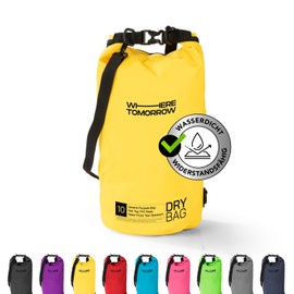 #DoYourOutdoor Where Tomorrow Dry Bag 2L Grey - Waterproof Backpack - Waterproof Bag & Pack Sack - Dry Bag Ideal for Boat, Kayak, Fishing and Camping, yellow, Hoizontal