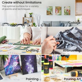 Blank Framed Canvas Panel for Artists Painting with Acrylic, Oil or Water Based Paint, Double Primed, Pack of 2 (25 x 30cm Canvas Panel)