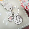 FABACH Best Colleague Keyring Guardian Angel Lucky Charm with Heart