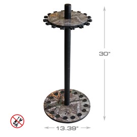 Rush Creek Creations Round 16 Fishing Rod Rack - Fishing Pole Holder and Storage, Camo