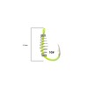 eMagTech 20Pcs Spring Fishing Hooks, Size 10# High Carbon Steel