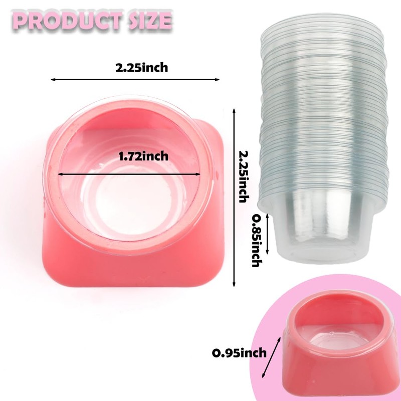 50 Pcs 0.5oz Spider Food and Water Feeding Cups Small