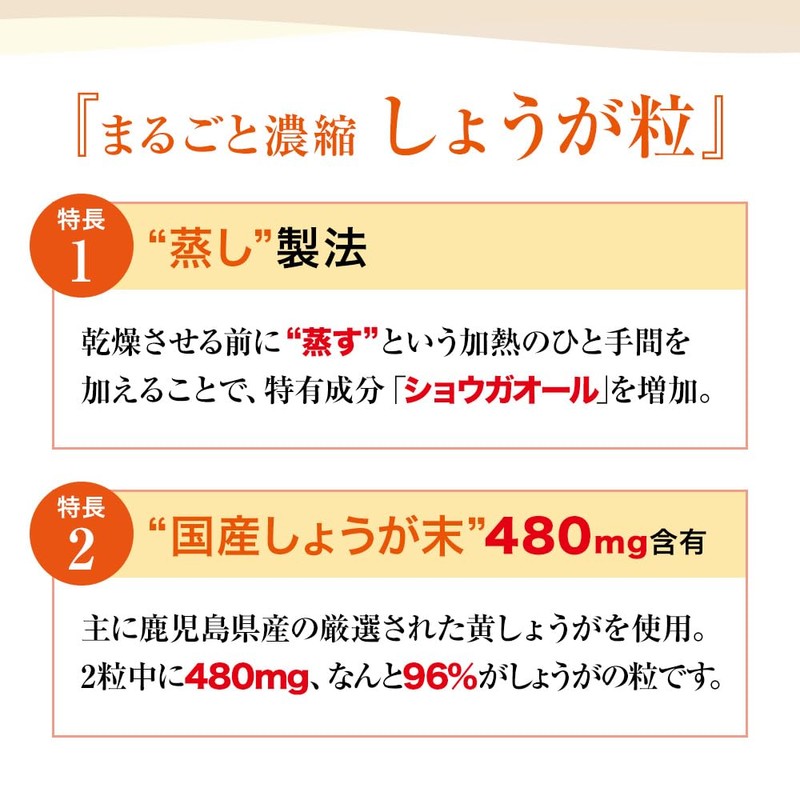 山田養蜂場 まるごと濃縮しょうが粒 60粒袋入 しょうが
