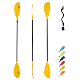 OCEANBROAD Adjustable Kayak Paddle 86in/220cm to 94in/240cm Kayaking Boating Canoeing Oar with Paddle Leash 1 Paddle…