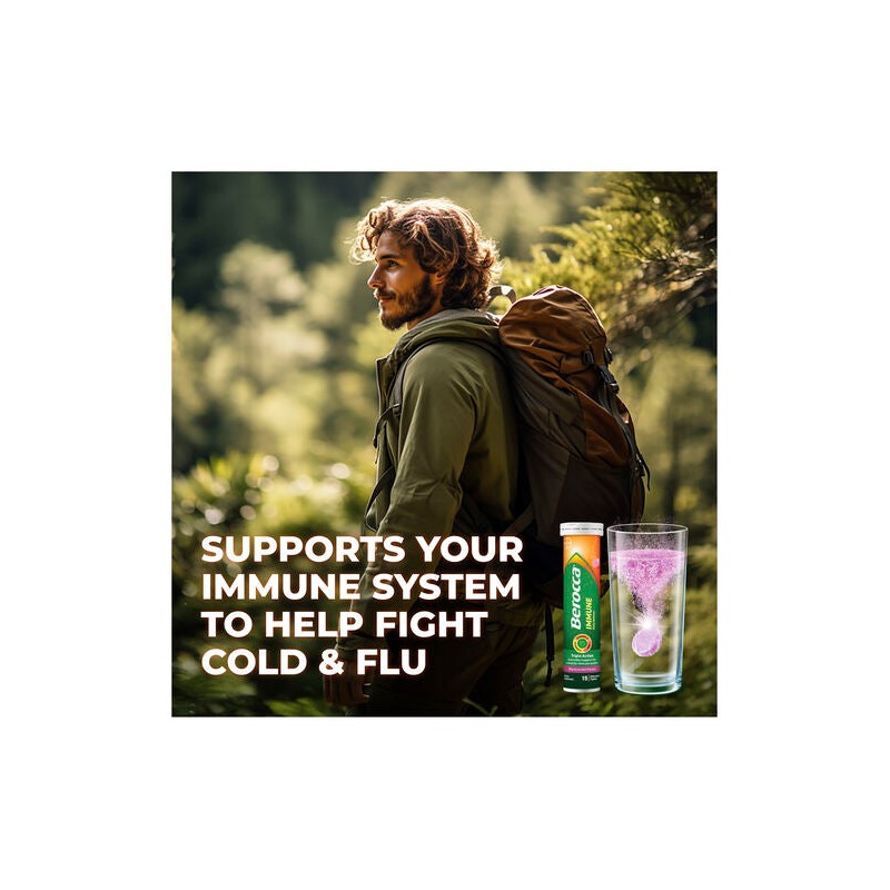 Berocca Immune Daily Defence Vitamin C, D and Zinc, Blackcurrant