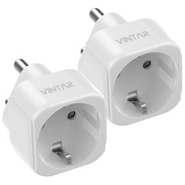 VINTAR 2PC Germany to India Travel Adapter, India Outlet Adapter, EU to India Travel Adapter for India, Sri Lanka, Nepal, Congo Travel Adapter Type D