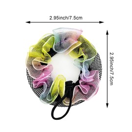 7 PACK Colored Bun Hair Nets, Ballet Hair Bun Cover for Girls Ballet, Invisible Ballet Hair Net s for Bun, Dance Elastic Hairnets Hair Accessories for Women Girls