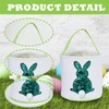 Angenster Easter Basket with Bunny Ears, Colorful Easter Egg Basket