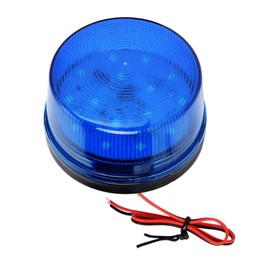 LOCADENCE 12V Industrial Signal Warning Lamp, High Brightness High Visibility Multilayer Arc Surround Red Flashing LED Alarm Light, Strobe Warning Lamp, Emergency Alarm Light Without Sound