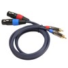 Dual XLR to RCA Cable Professional 24K Gold Plated Connector