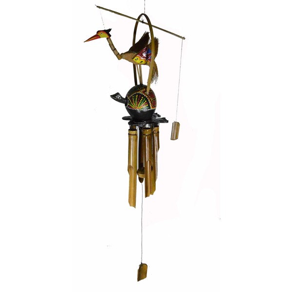 Hand Carved Large Beautiful Bamboo Wood Bobbing GOONIE Bird with