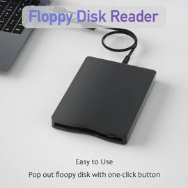 3.5 Floppy Drive USB External, Portable Floppy Disk Reader for Laptop, Plug and Play USB Disk Drive 3.5-inch External, Type C 1.44 MB FDD Drive, Reader for PC Windows 2000/XP/7/8/10/11